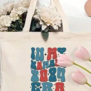 Kamala Harris In My Kamala 2024 Era canvas tote bag 14” NWT twill graphic SALE